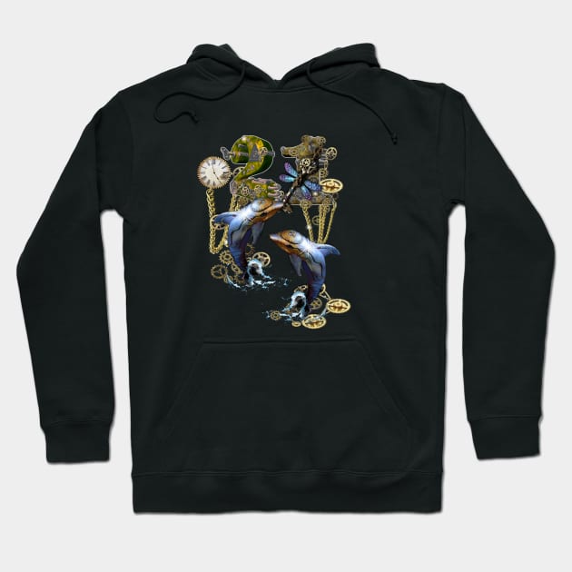 21st Steampunk Birthday girl who loves dolphins and could wear this T shirt near the ocean Hoodie by Nadine8May